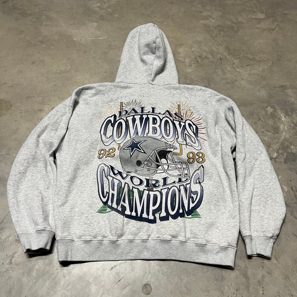 Abercrombie & Fitch NFL Dallas Cowboys World Champions Hoodie Grey Mens Large
